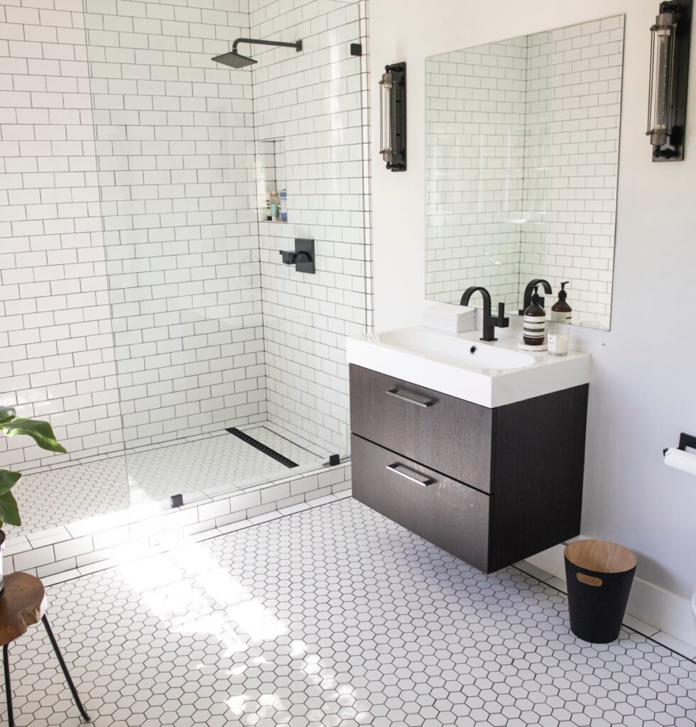 QuickDrain Industrial Design Trend Linear Matte Black Shower Drain